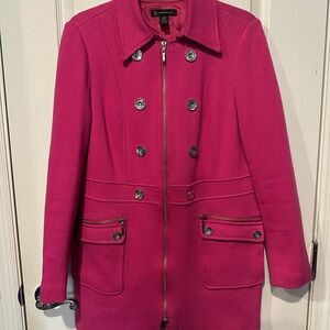Women's Pink Double-Breasted Coat